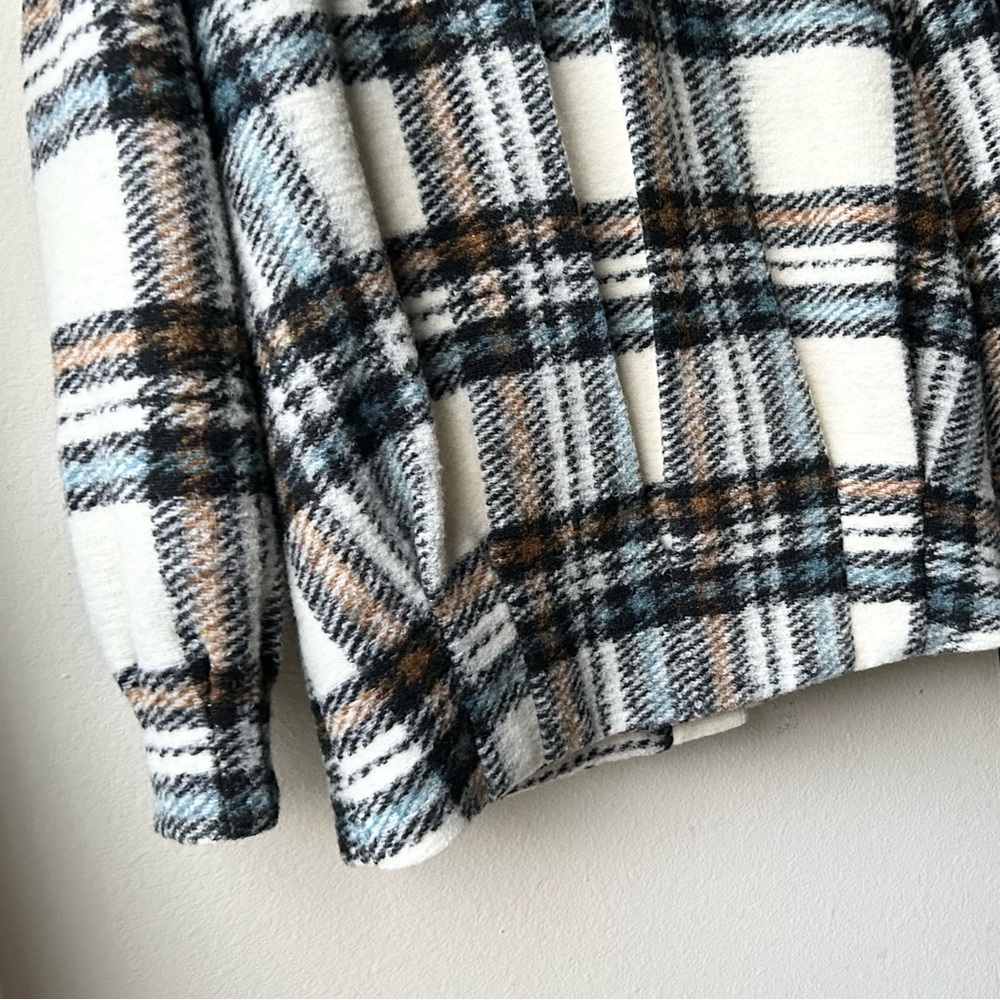 VERONICA BEARD CAEL OVERSIZED TARTAN PLAID DICKEY COAT TOGGLE ZIP CLOSURE Sz 2 - Picture 13 of 15